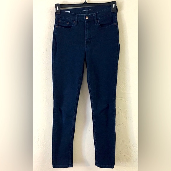 Calvin Klein Jeans High Rise Skinny 4 Blue Casual Stretch Denim - Picture 1 of 8